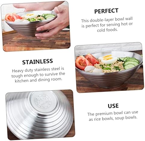 3-Piece Chrome Soup Bow Stainless Steel Dining Tableware Set