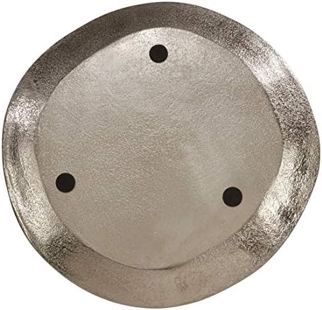 Modern Brushed Aluminum 13 Set of 4 Charger Plates Silver