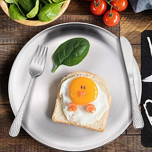 HaWare 6-Piece Stainless Steel Plates for Kids