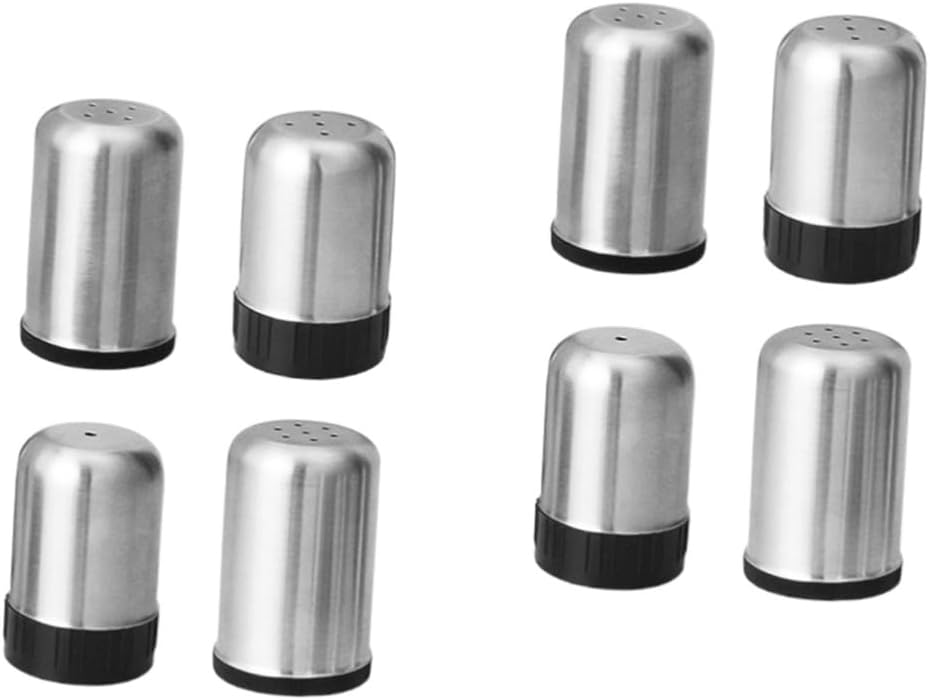 8-Piece Stainless Steel Seasoning Bottles