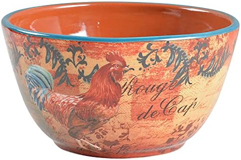 Perfect Rustic Rooster Ice Cream Dish for Entertaining Dining in Ceramic