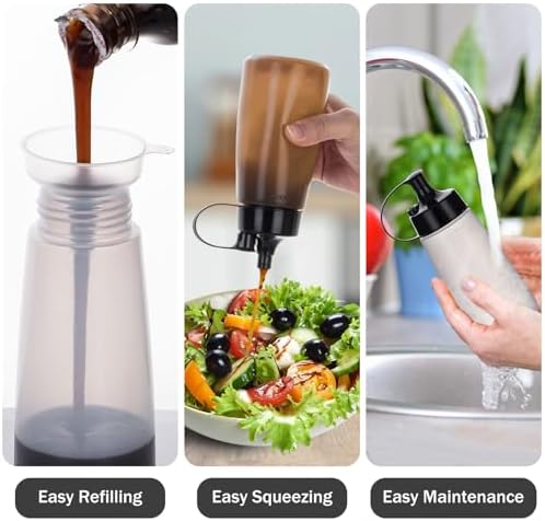 Deesoo Premium Squeeze Bottles 300ml Eco-Friendly Durable Set of 2