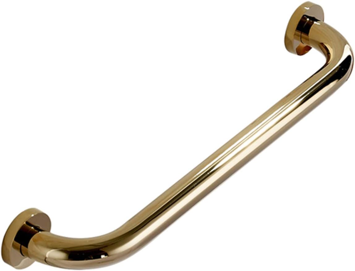 Sturdy 16-inch Gold-Finish Bathroom Grab Bar for Home Safety