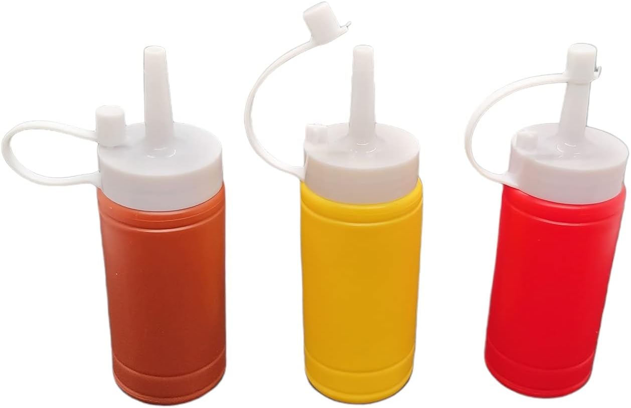 3 Squeeze Condiment Bottles Set