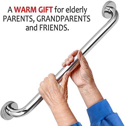 Safety Bath Grab Bar 24-Inch Chrome Stainless Steel with 15 Diameter