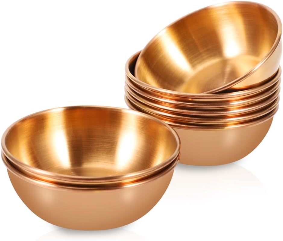 Amytalk 8-Piece Stainless Steel Sauce Dishes