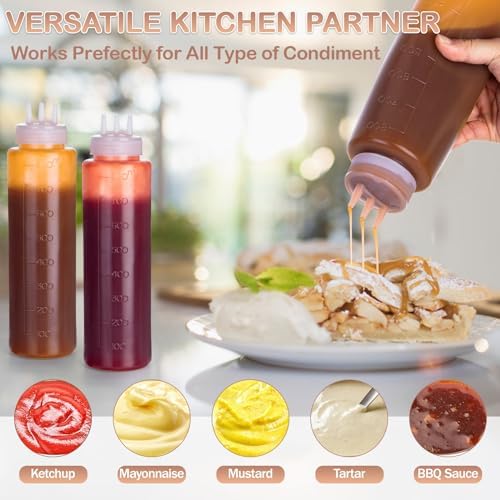 Premium Condiment Squeeze Bottles