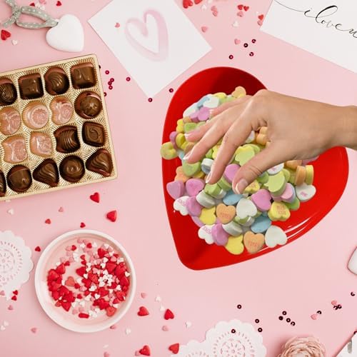 A1 Unlimited Red Heart-Shaped Bowl Stackable Valentines Day Storage Organizers
