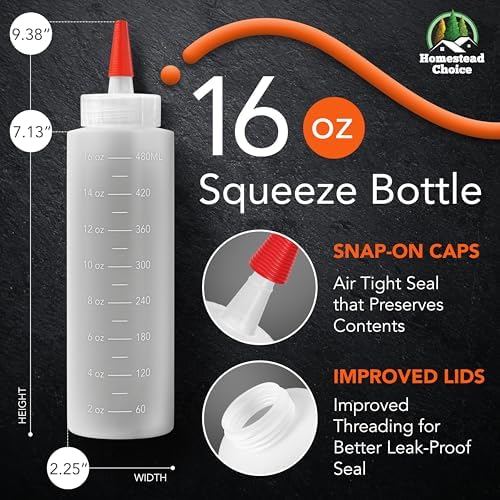 2-Pack Squeeze Bottles for Condiments