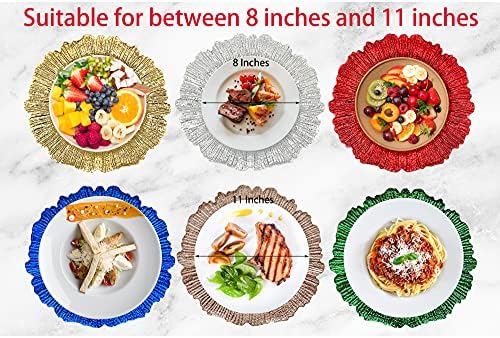 Henilosson 13-inch Gold charger plates for elegant parties 24 pack