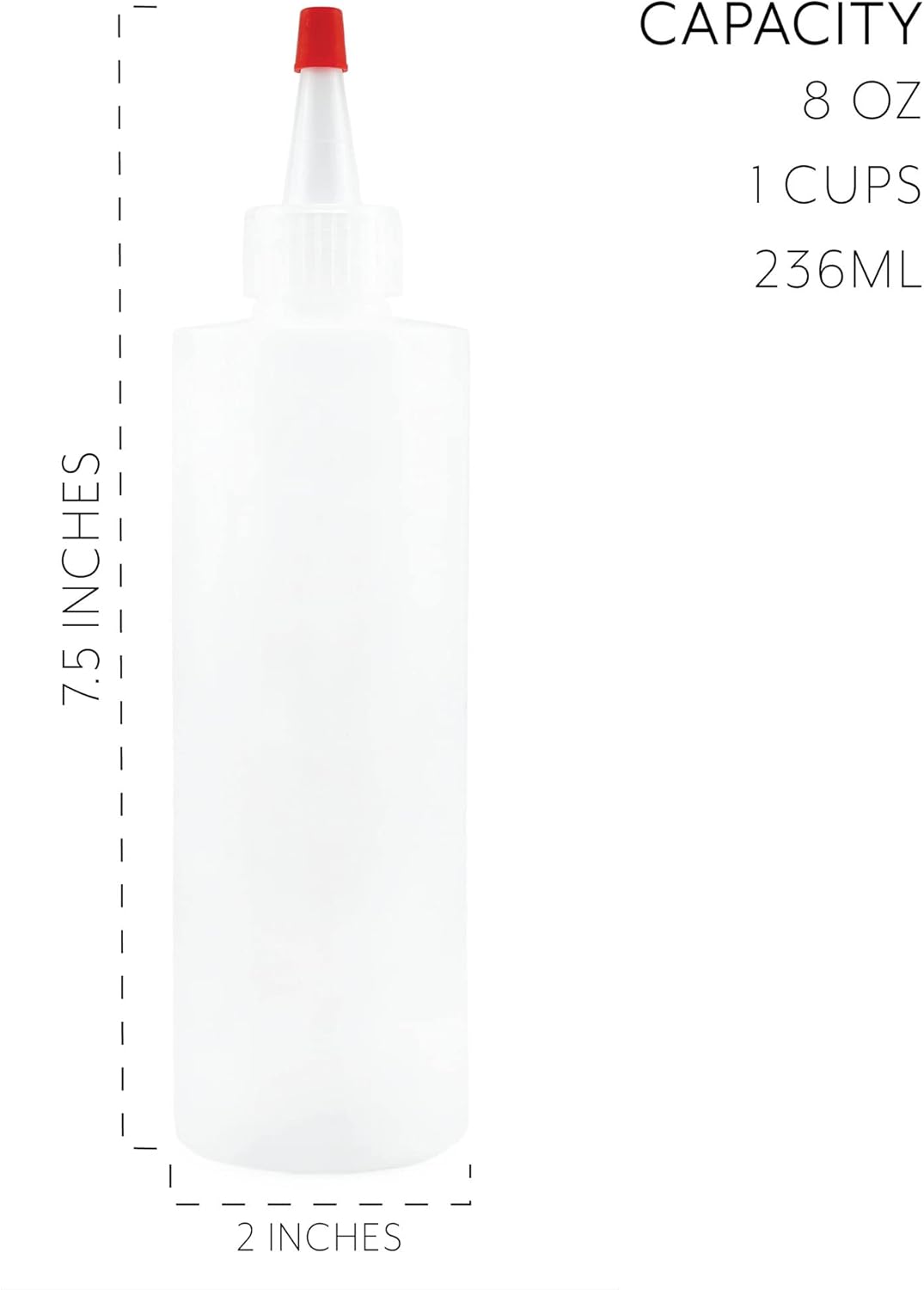 8oz HDPE Squeeze Bottles