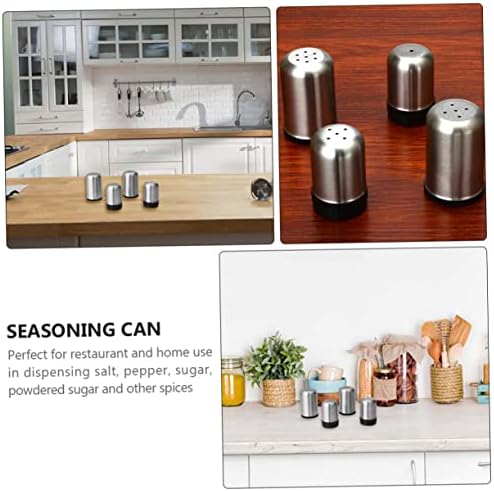8-Piece Stainless Steel Seasoning Bottles
