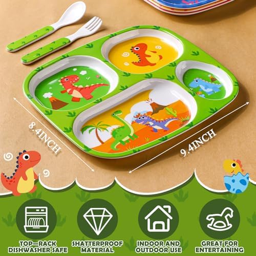 Hoolerry 4 Set Kids Dinner Plates