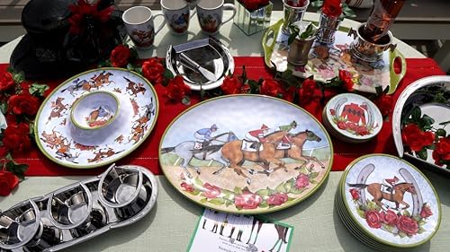 Silver Coast Elegant 6-Piece Melamine Plates Set for Kitchen Dining
