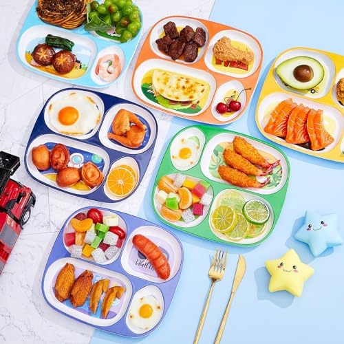 Hushee 6 Pcs 94 x 82 Inch Dinner Plate for Kids