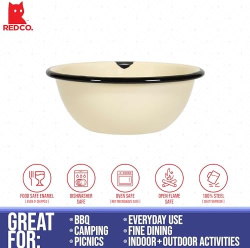 Red Co Set of 4 Metal Classic Bowls