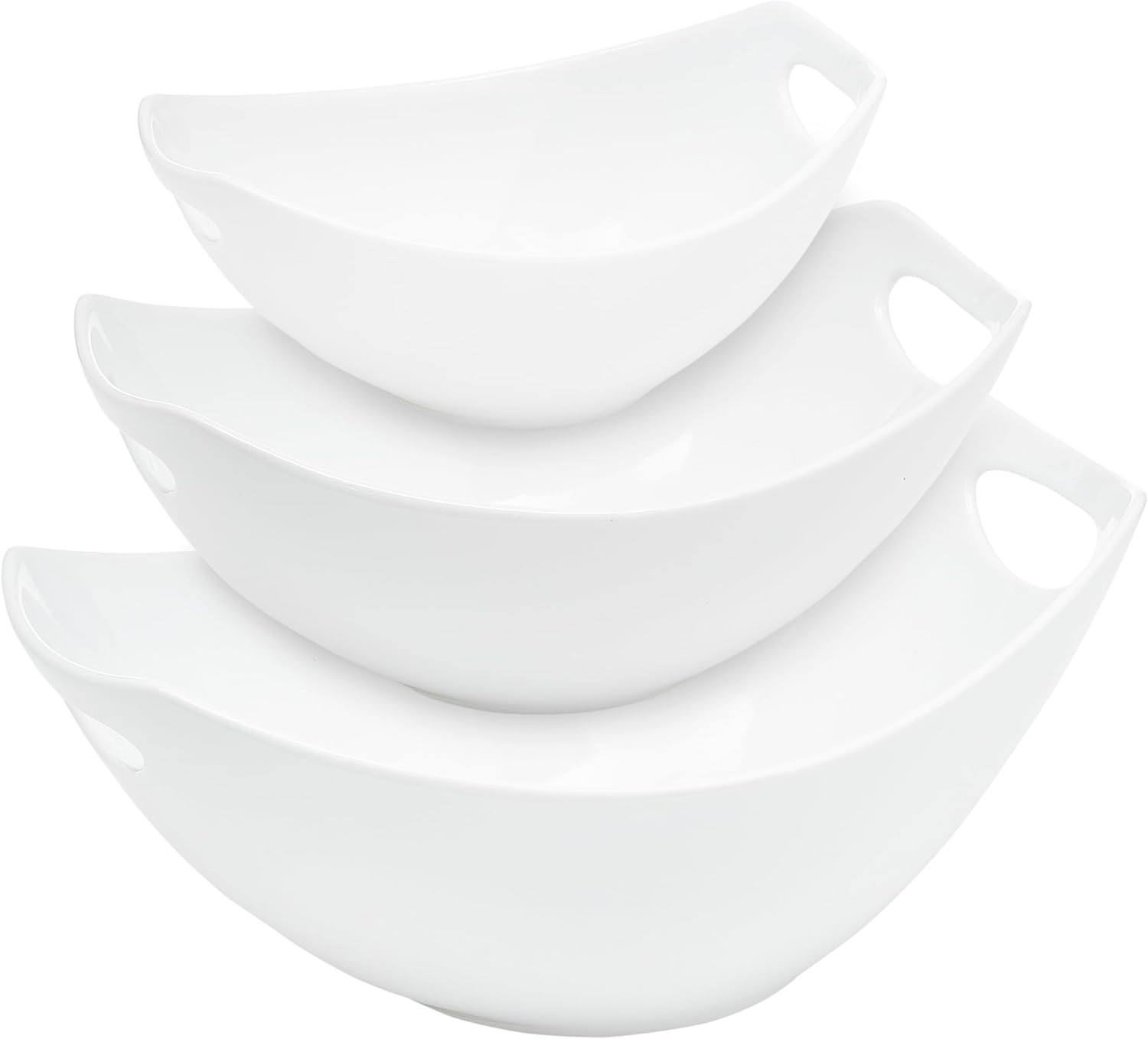 Sheffield Home 3 Piece Serving Bowls Set - 15 28 47 Oz