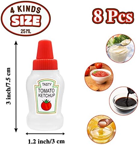 8-Piece Mini Ketchup Squeeze Bottles