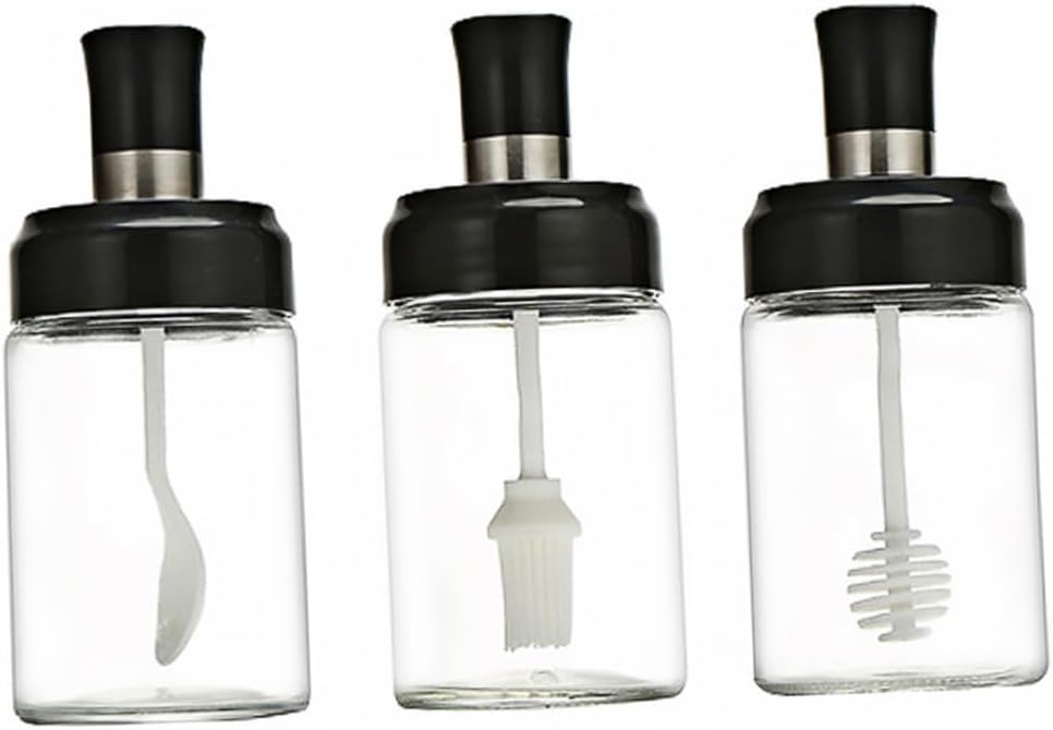 PrettyZoom 250ml Kitchen Spice Jars 3-Piece Set