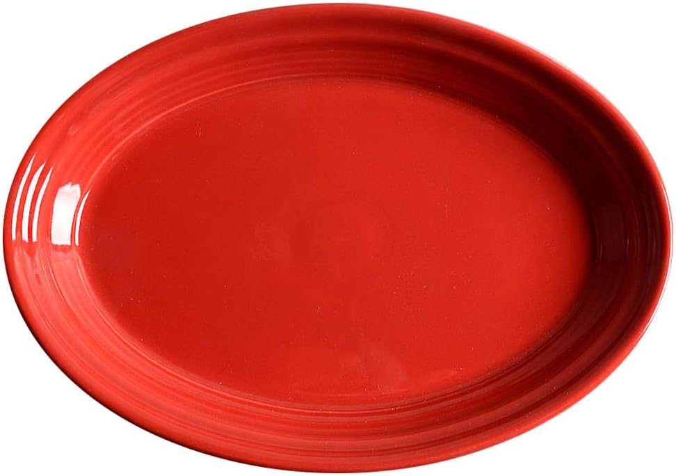Fiesta 95-Inch Oval Ceramic Dinner Platter Scarlet Made in the USA