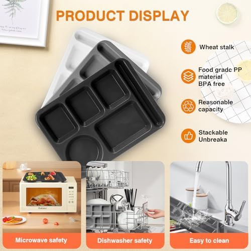 DYB DONGYONGBAO 14 Inch Large Divided Plates Set 3PCS