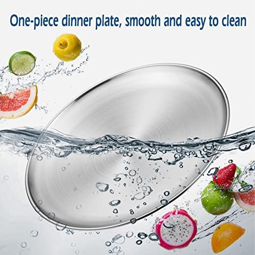 HaWare 4-Piece 188 stainless steel plates for kids