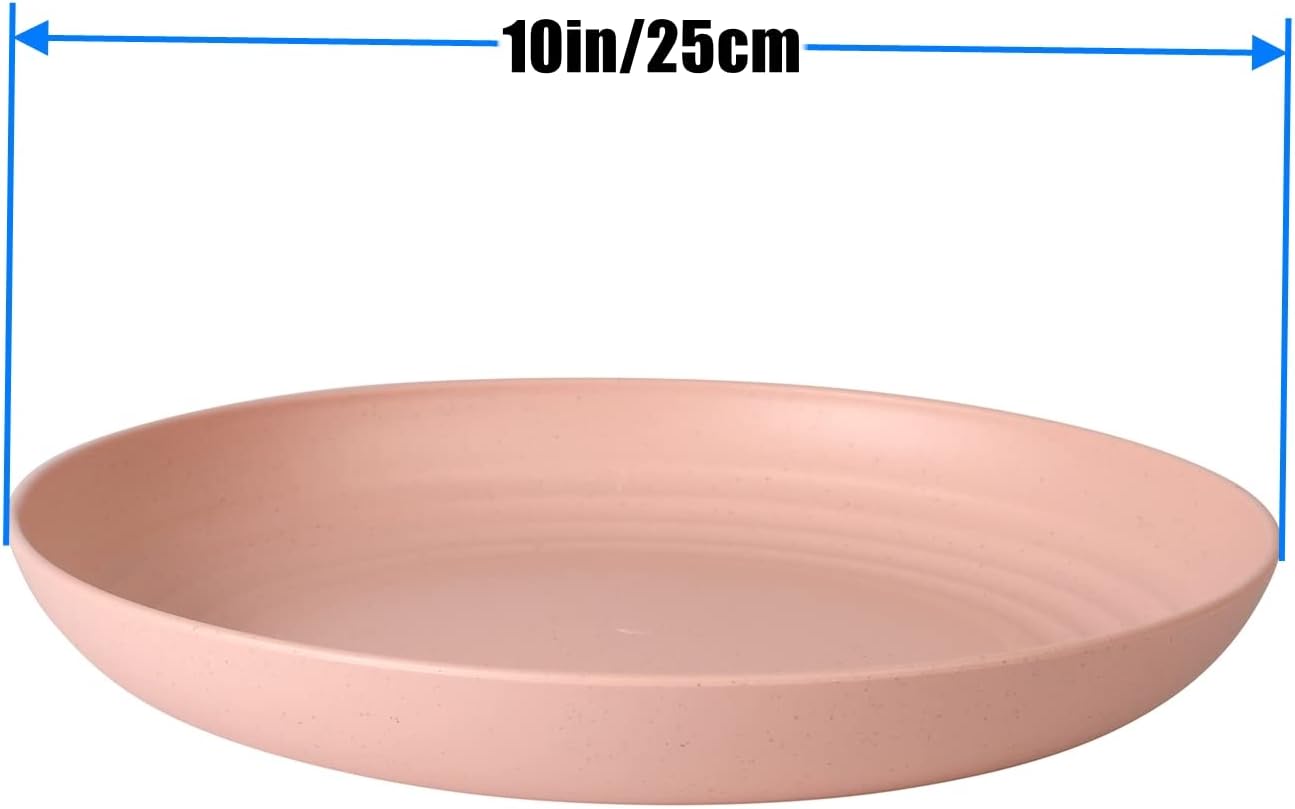 CAMBUY Lightweight Unbreakable Dinner Plates Set for Home Events