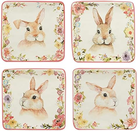 Certified International Easter Garden Plates Assorted Designs 6 Set