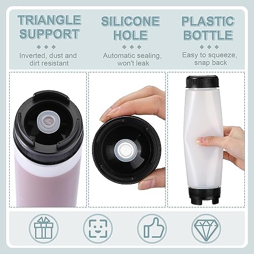 3-Piece Set of 16 oz Refillable Squeeze Bottles