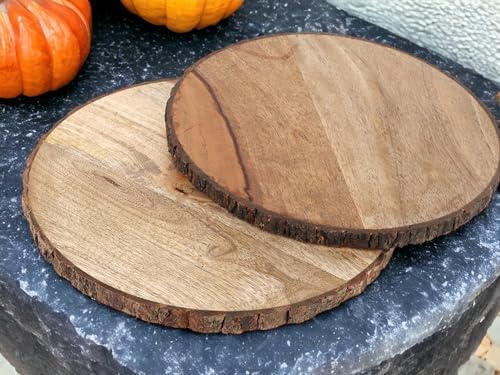 Cleentable Mango Wood Appetizer Plate 4-Pack