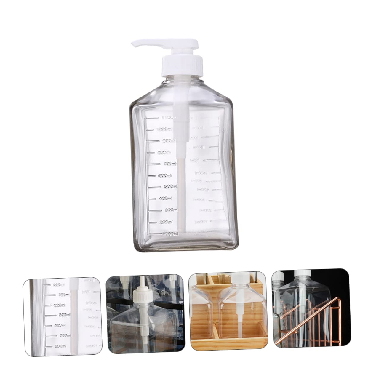 1100ML Glass Squeeze Bottle for Home Commercial Use - 10CC Capacity