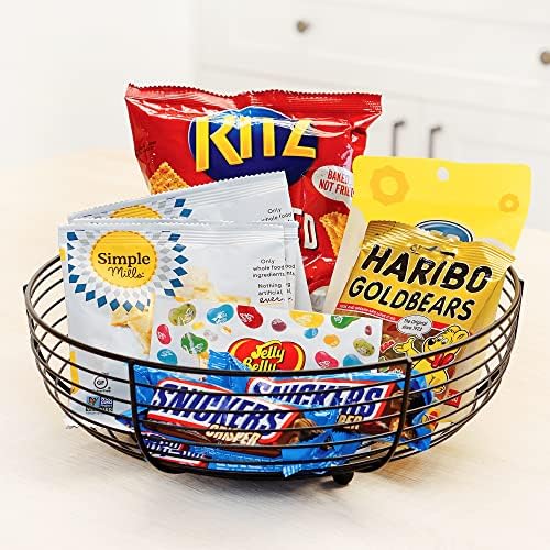 CAXXA Black Wire Fruit Bowl with Durable Powder Coating