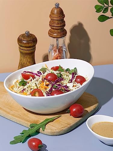 LIFVER 9 White Serving Bowls Set of 4