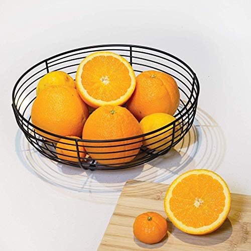 CAXXA Black Wire Fruit Bowl with Durable Powder Coating