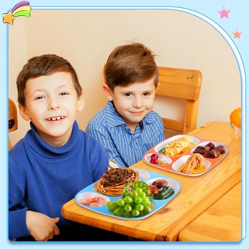 Hushee 6 Pcs 94 x 82 Inch Dinner Plate for Kids