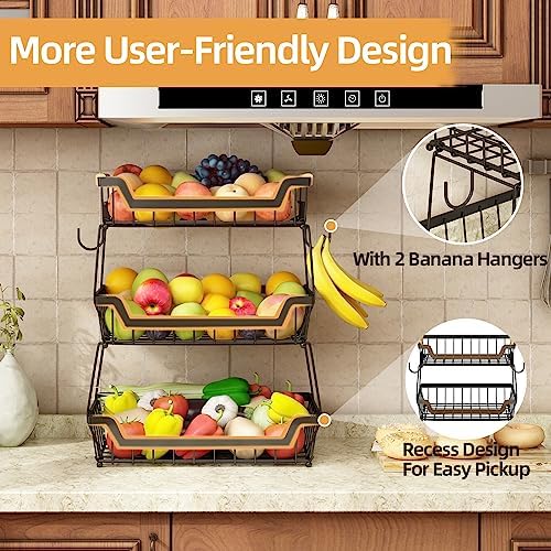 Gillas 3-Tier Countertop Fruit Basket