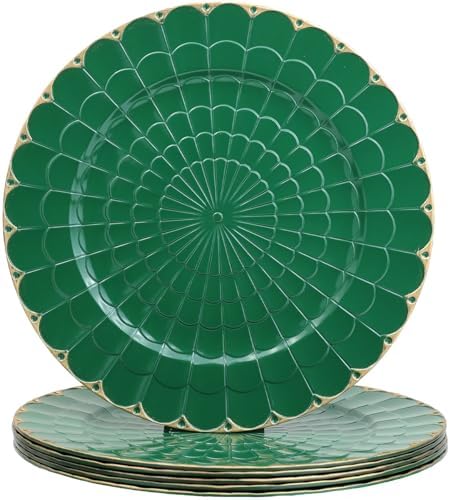 Omuriko Green Charger Plates Set of 6