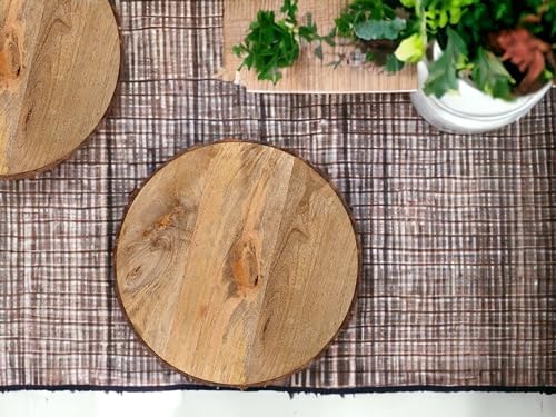 Cleentable Mango Wood Appetizer Plate 4-Pack