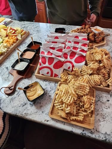 Model Bamboo Serving Tray Cheese Board 165x118-inch Set of 3