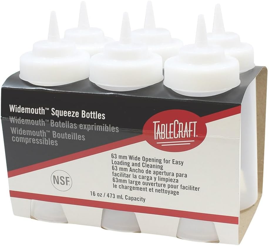 Tablecraft Wide Squeeze Dispenser - 6pk