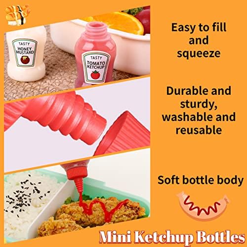 8-Piece Mini Ketchup Squeeze Bottles