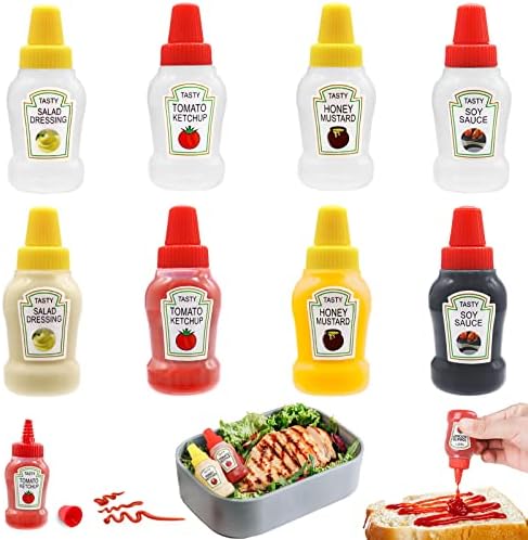 8-Piece Mini Ketchup Squeeze Bottles