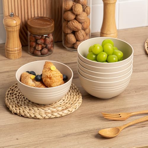 18-Piece Unbreakable Wheat Straw Dinnerware Set