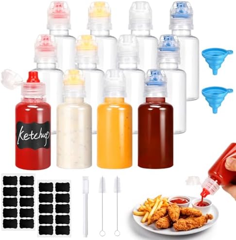 Mini Flip-Lid Squeeze Bottles - Compact Durable