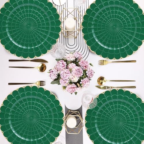 Omuriko Green Charger Plates Set of 6