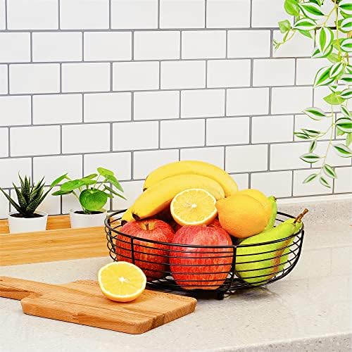 CAXXA Black Wire Fruit Bowl with Durable Powder Coating