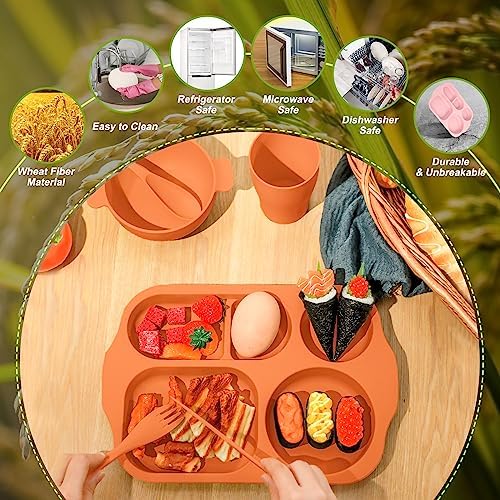 Tanlade 24-Piece Kids Dinnerware Set
