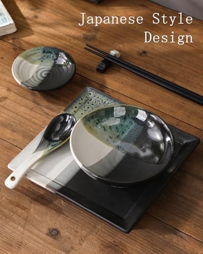 Authentic Japanese Design 6-Piece Dinnerware Set for solo dining
