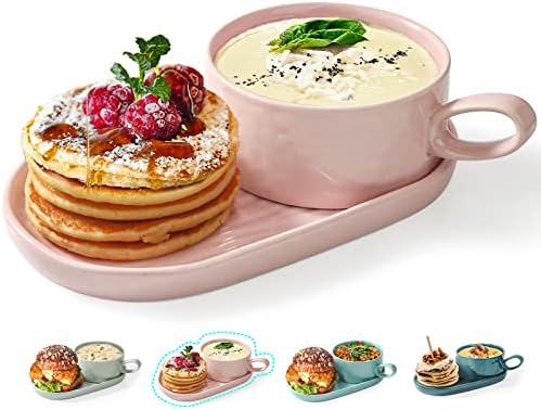 Arcena Solid Soup Sandwich Plate Combo Set 16oz