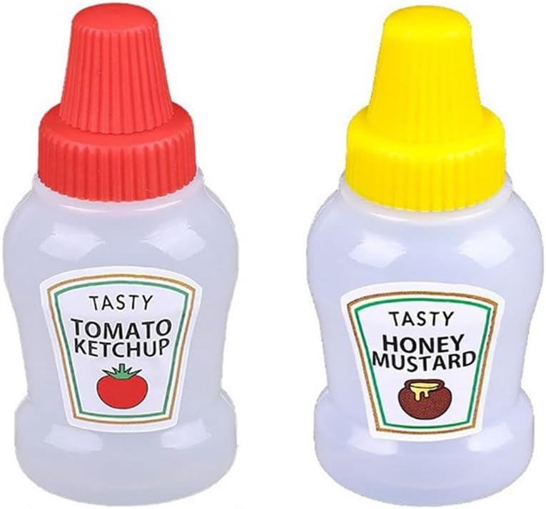 25ml Mini Condiment Squeeze Bottles Set